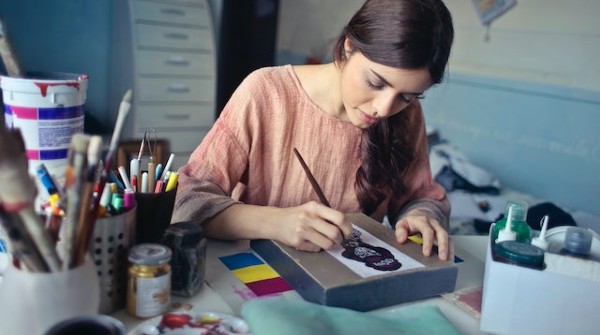 woman painting