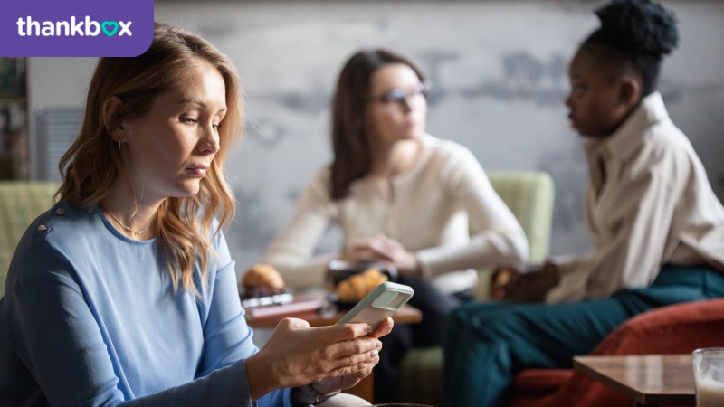 Woman relaxing in break time