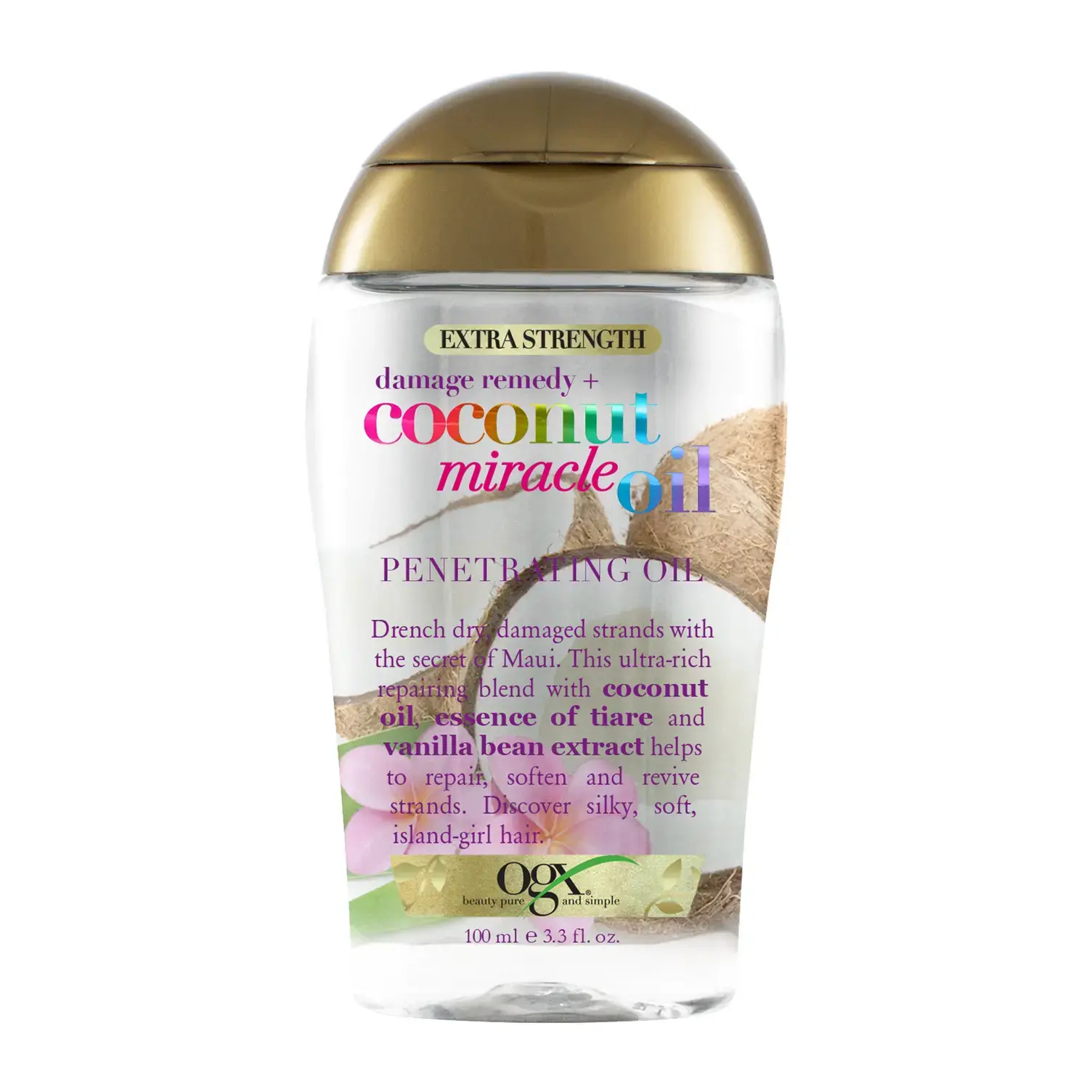 Coconut Miracle Oil Penetrating Oil Front of Packaging