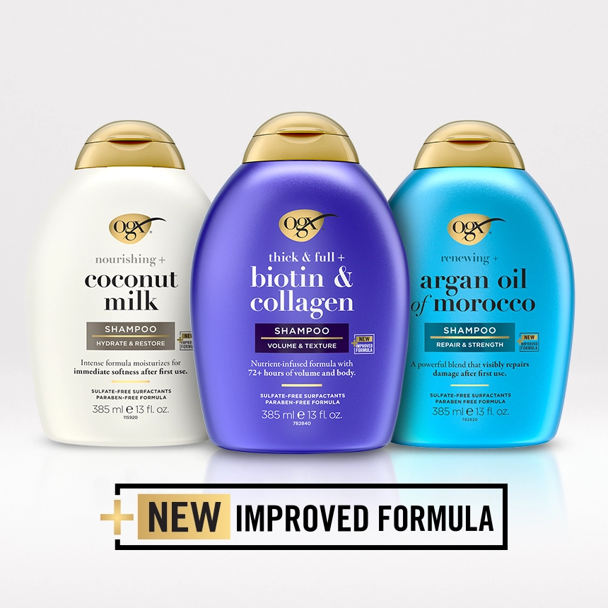 Image displaying OGX Shampoos and Conditioners