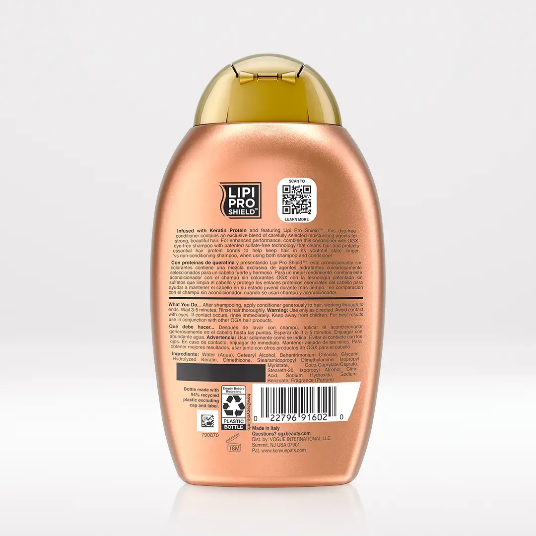 Brazilian Keratin Therapy Conditioner Back of Packaging