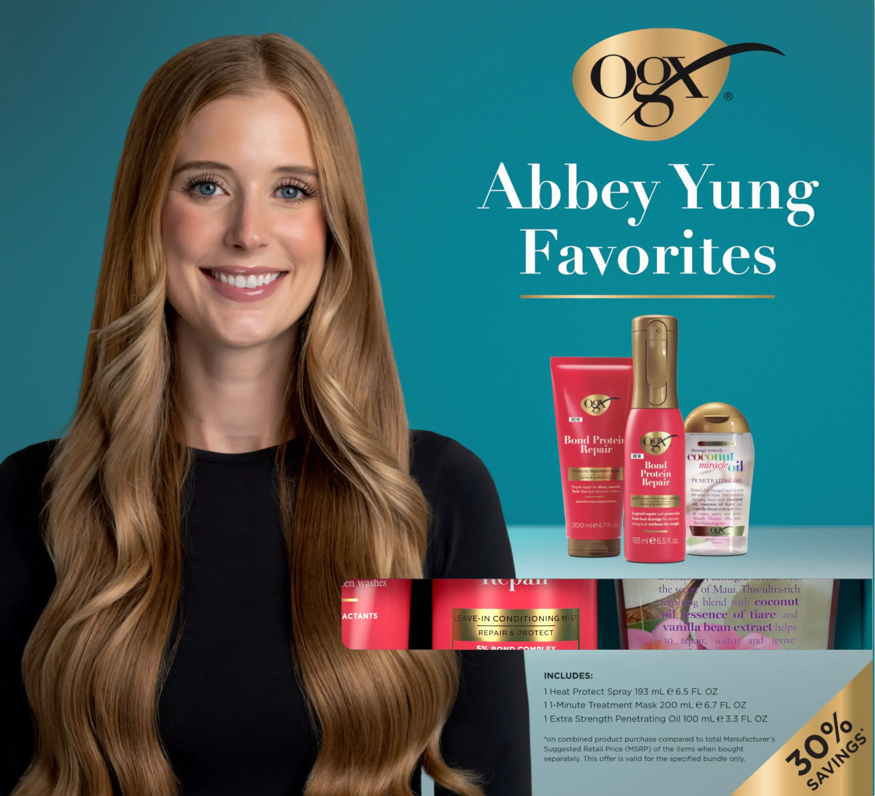 Abbey Yung Favorites Hair Repair & Protection Set Front of Packaging