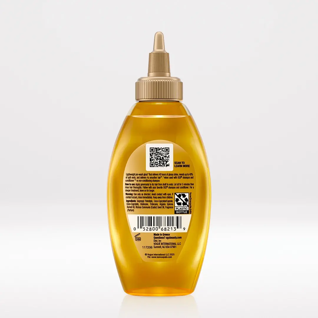 Mirror Shine + Argan Oil Pre Wash Gloss Back of Packaging 