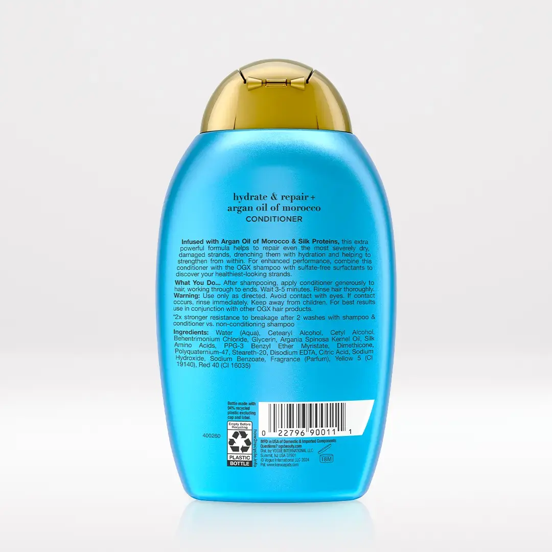 Argan Oil of Morocco Conditioner 13oz Back of Packaging