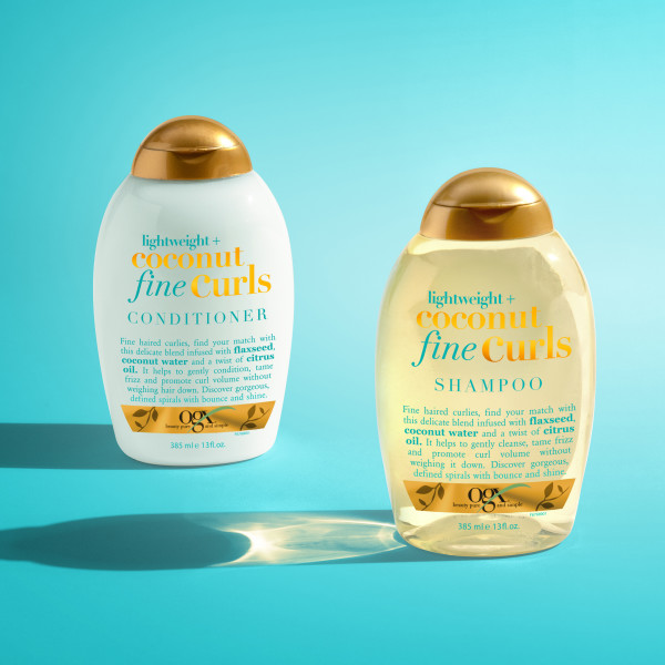 Image displaying OGX coconut fine curls collection