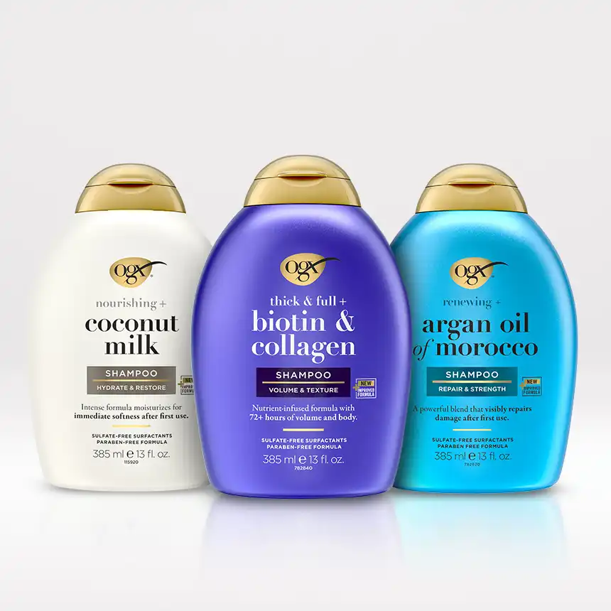 Image displaying OGX Shampoos and Conditioners