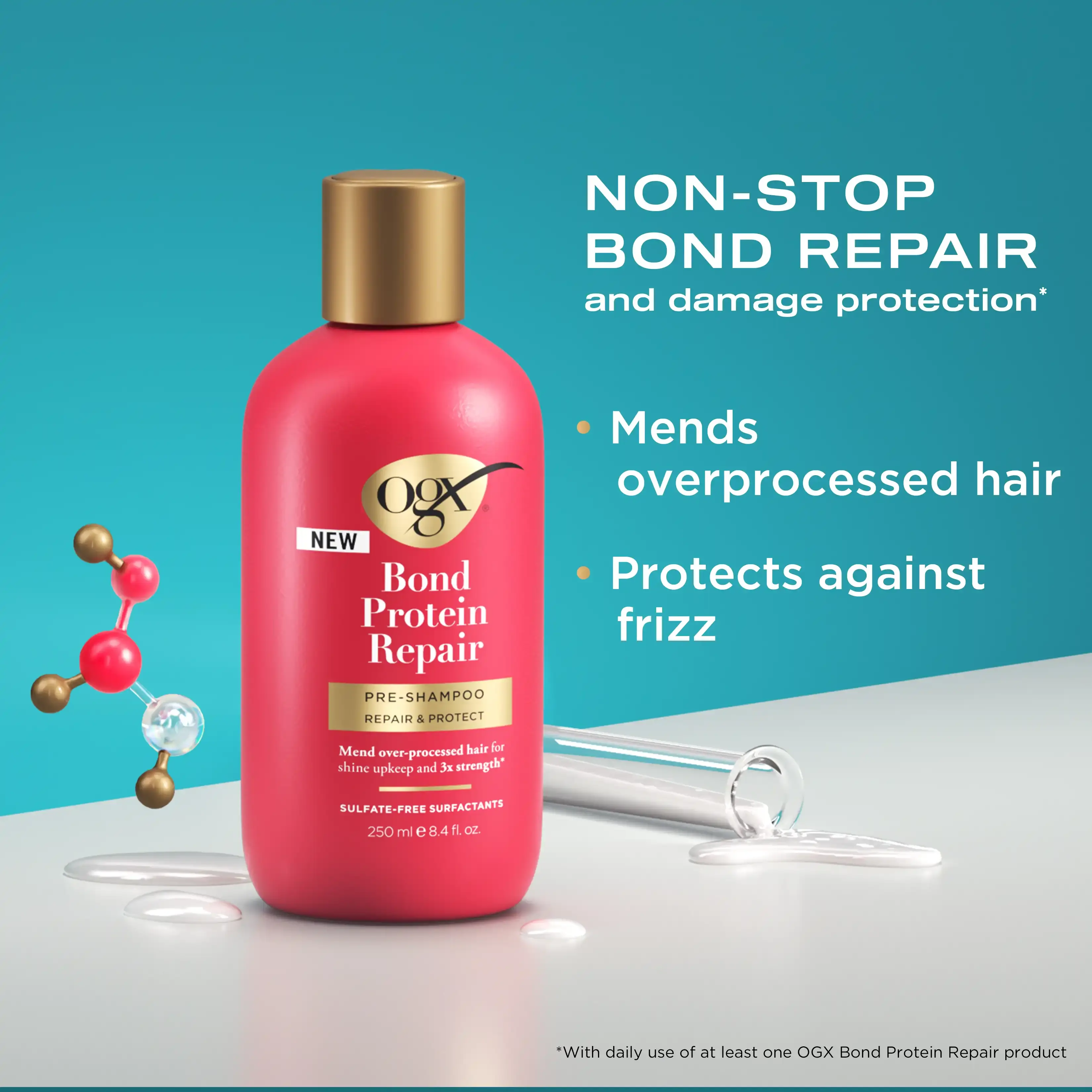 Bond Protein Repair Pre-Shampoo Product Benefits: Mends overprocessed hair, protects against frizz