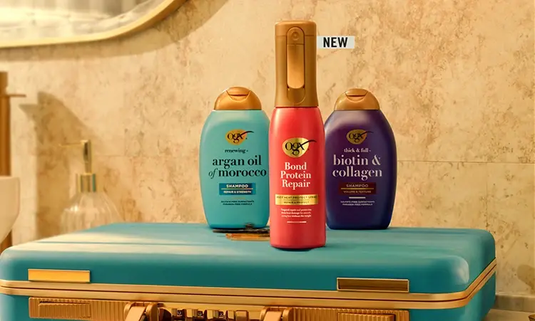 Image displaying Argan Oil of Morocco Shampoo, Bond Protein Repair Weightless Repair Mist and Biotin and Collagen Shampoo