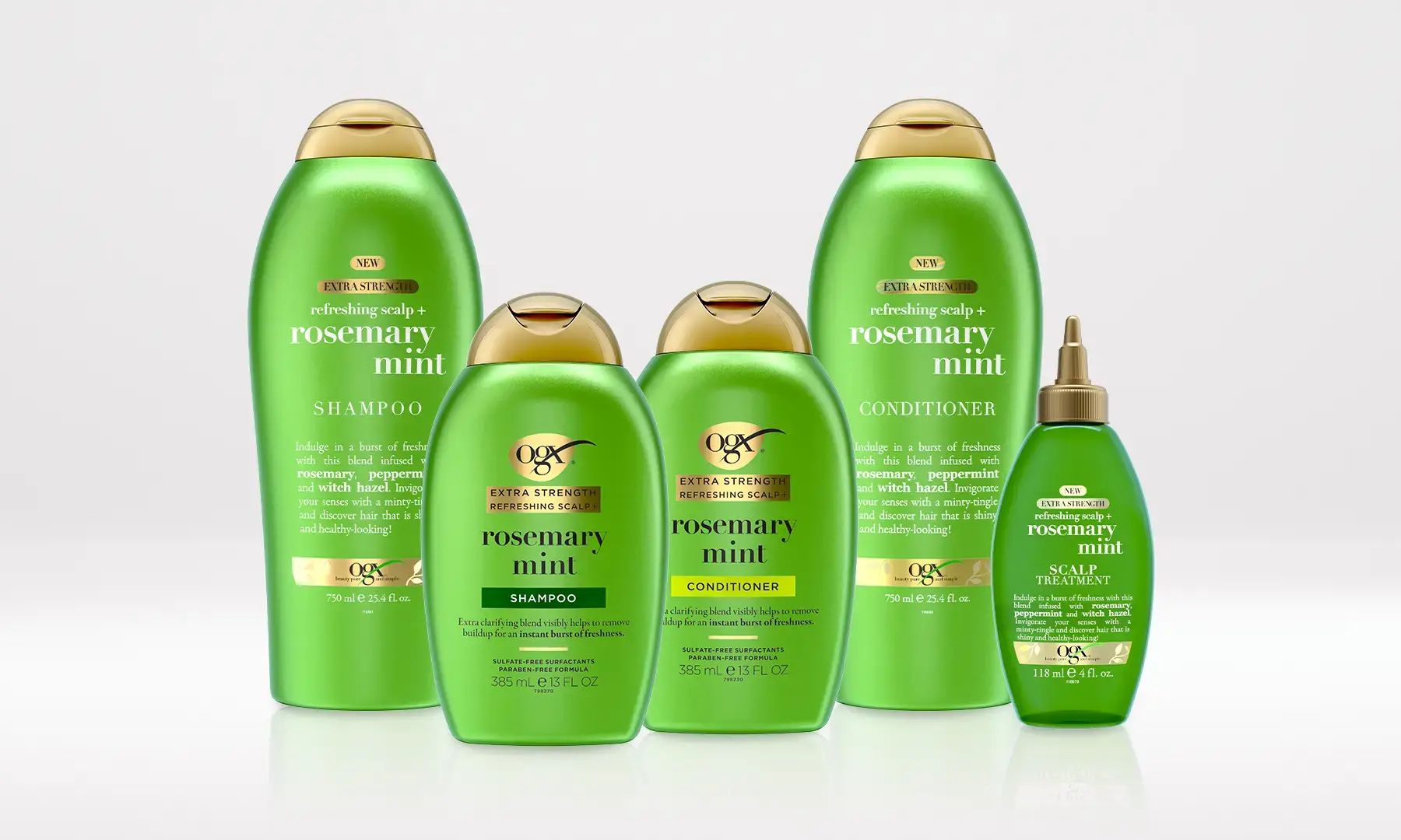 OGX® Rosemary Mint Extra Strength Product line