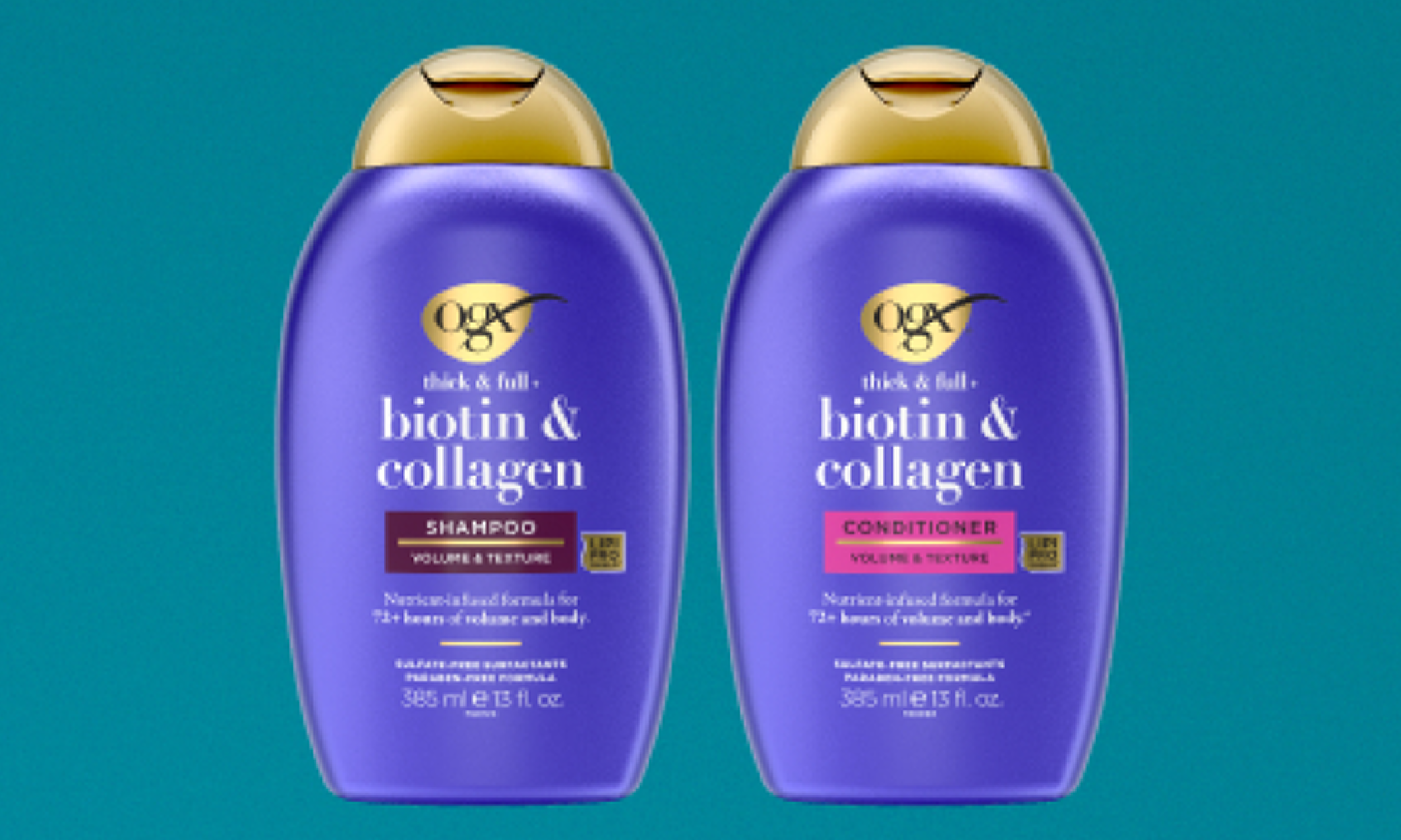 Find your duo: Find the right products for your hair type and needs. Volumize Fine hair with Biotin & Collagen