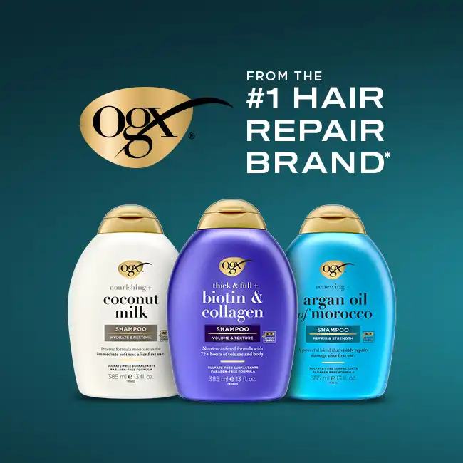 mage displaying OGX #1 Hair Repair Brand Banner