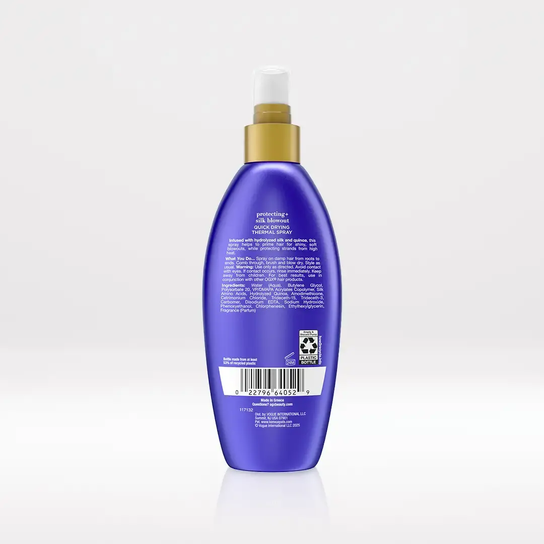 Silky Blowout Quick Drying Thermal Spray - Back of pack