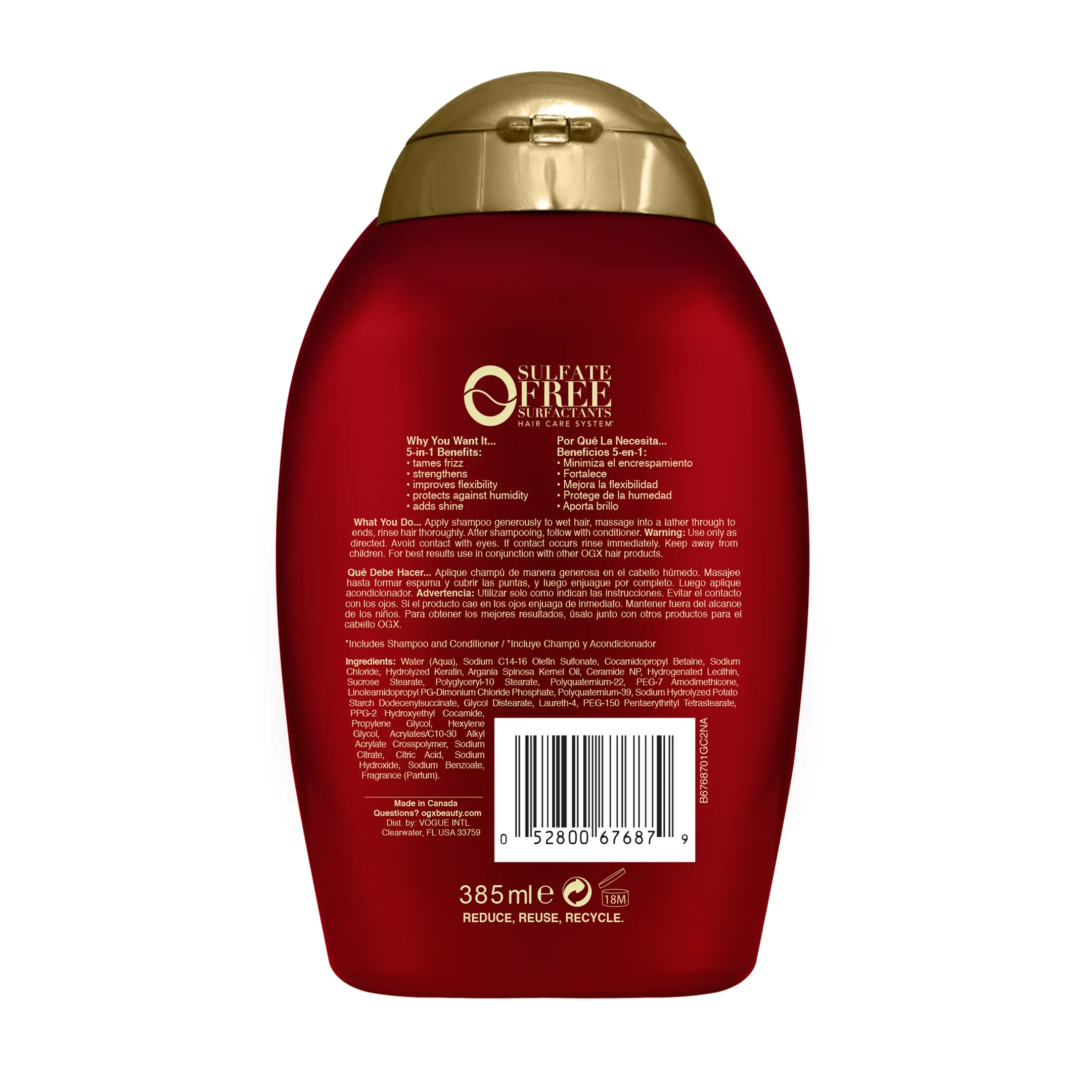 Keratin Smoothing Oil Shampoo OGX Beauty