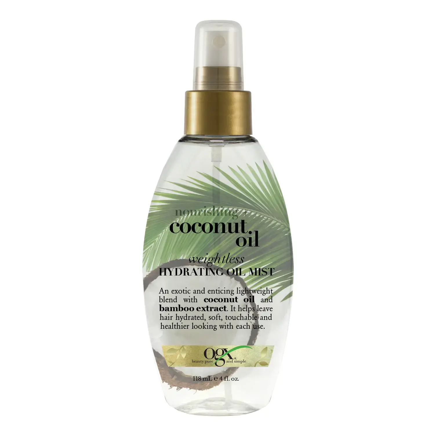Coconut Oil Weightless Mist Front of Packaging