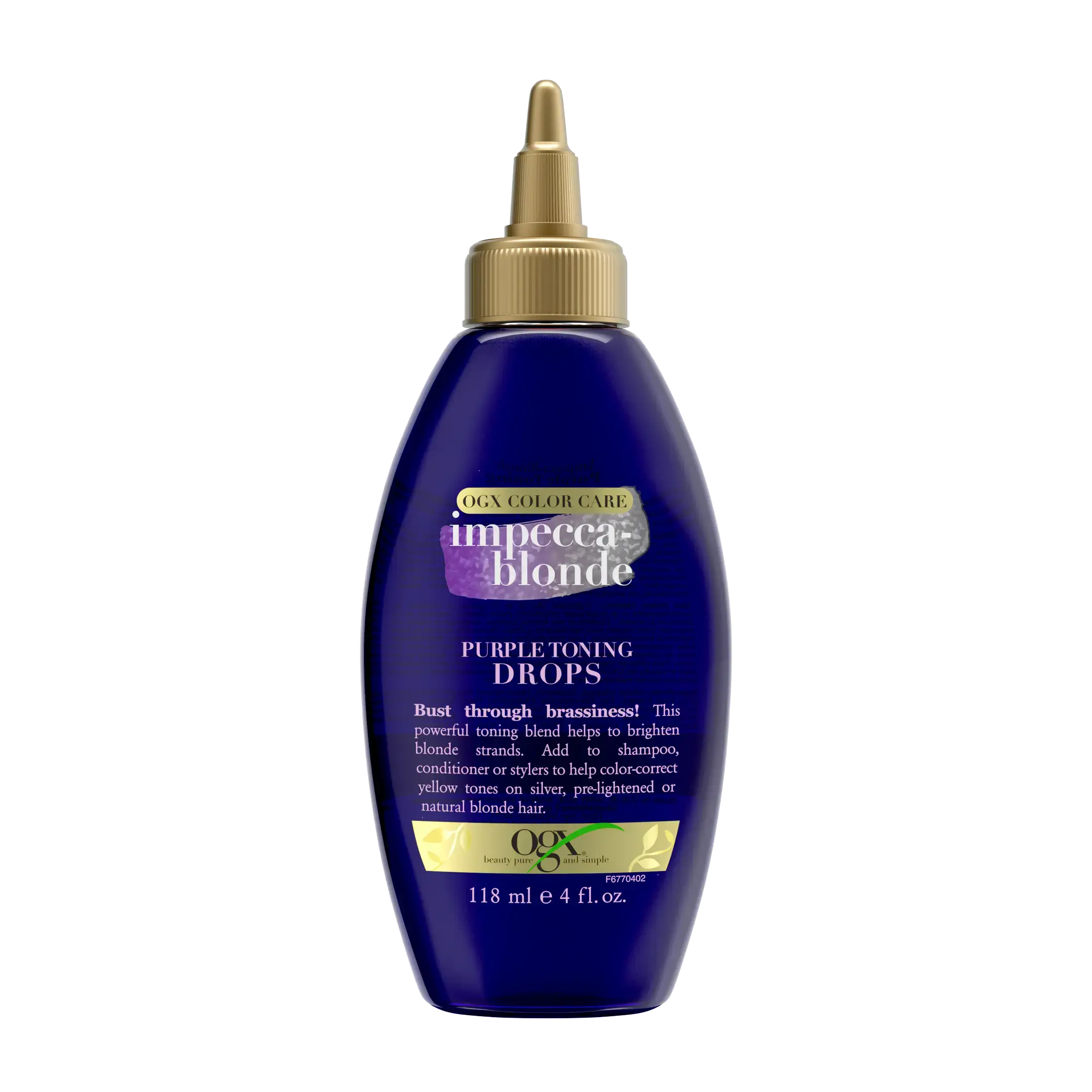 [DISCONTINUED] Purple Toning Drops Front of Packaging