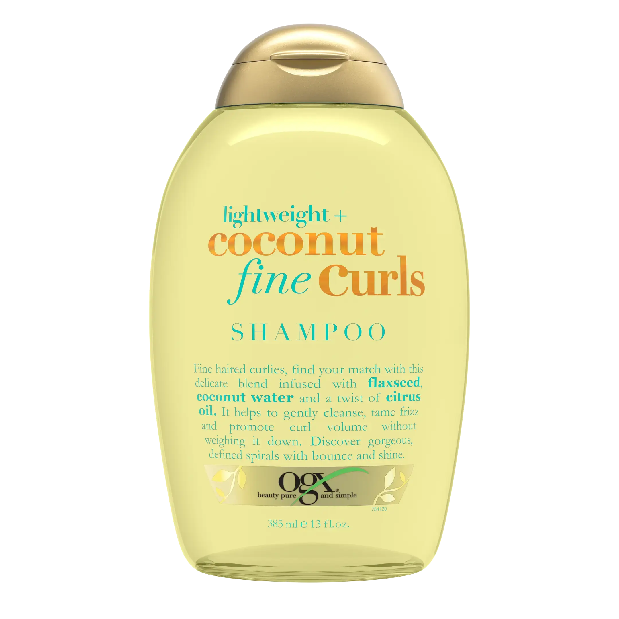  Coconut Fine Curls Shampoo Front of Packaging