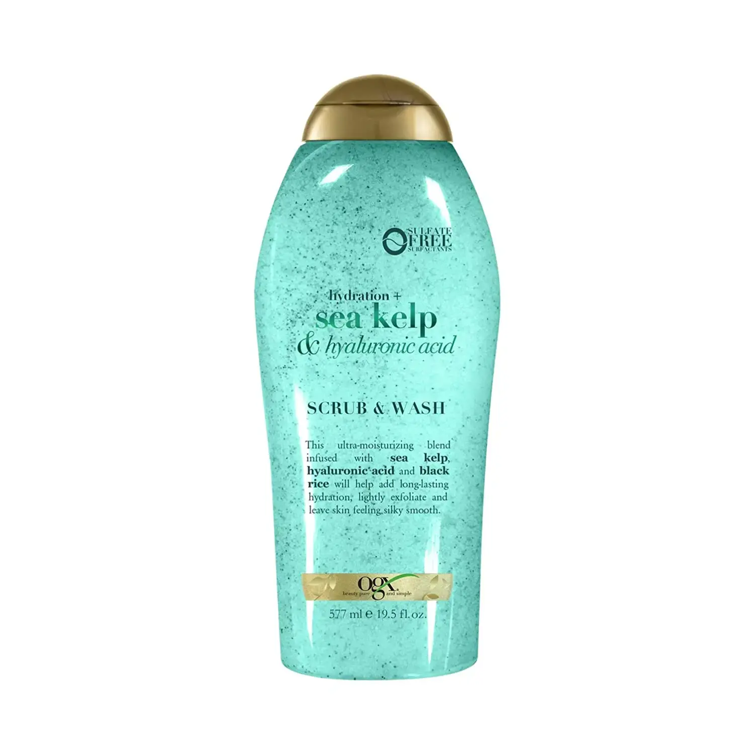 Sea Kelp & Hyaluronic Acid Body Scrub & Wash Front of Packaging