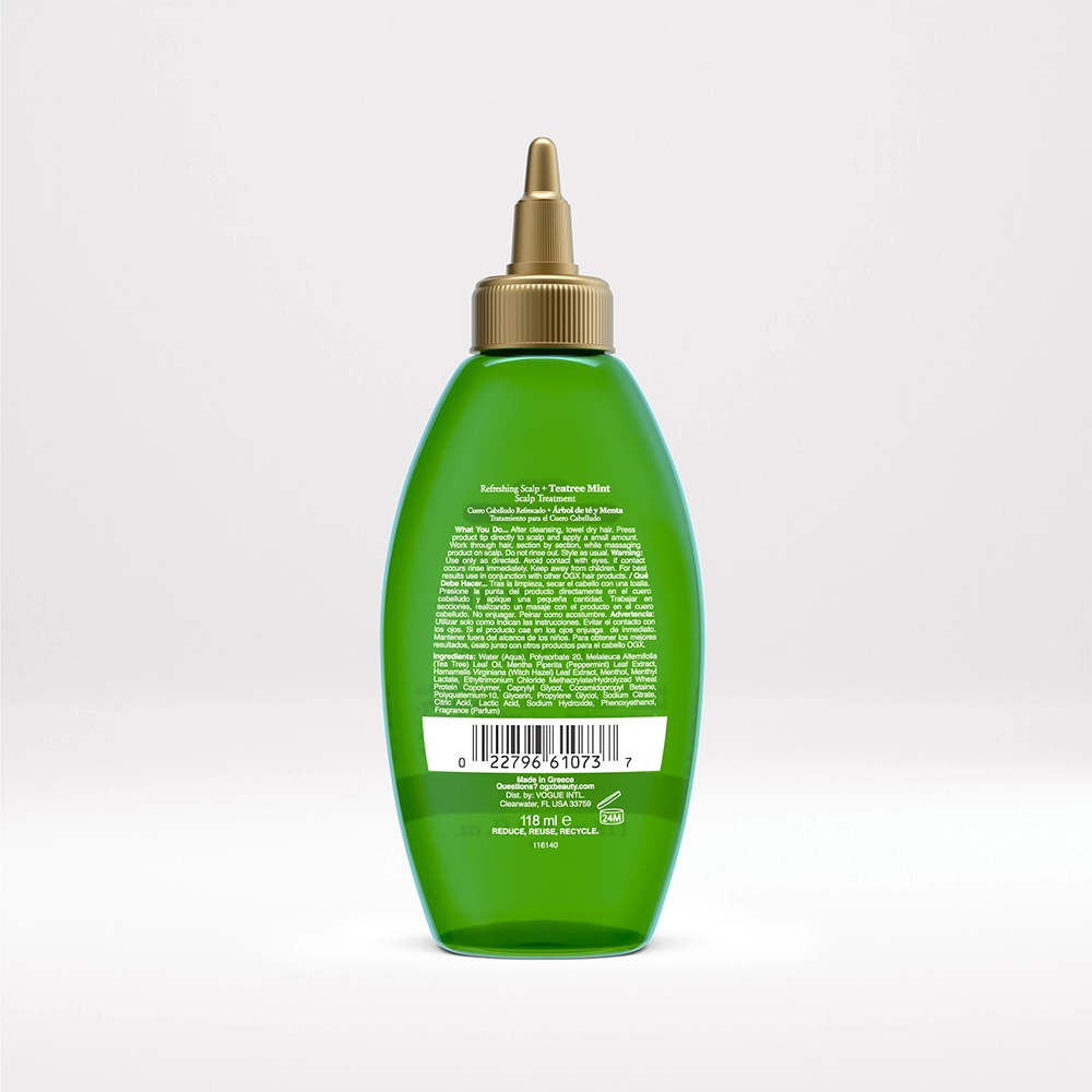 Rosemary Mint Extra Strength Scalp Treatment Back of Packaging