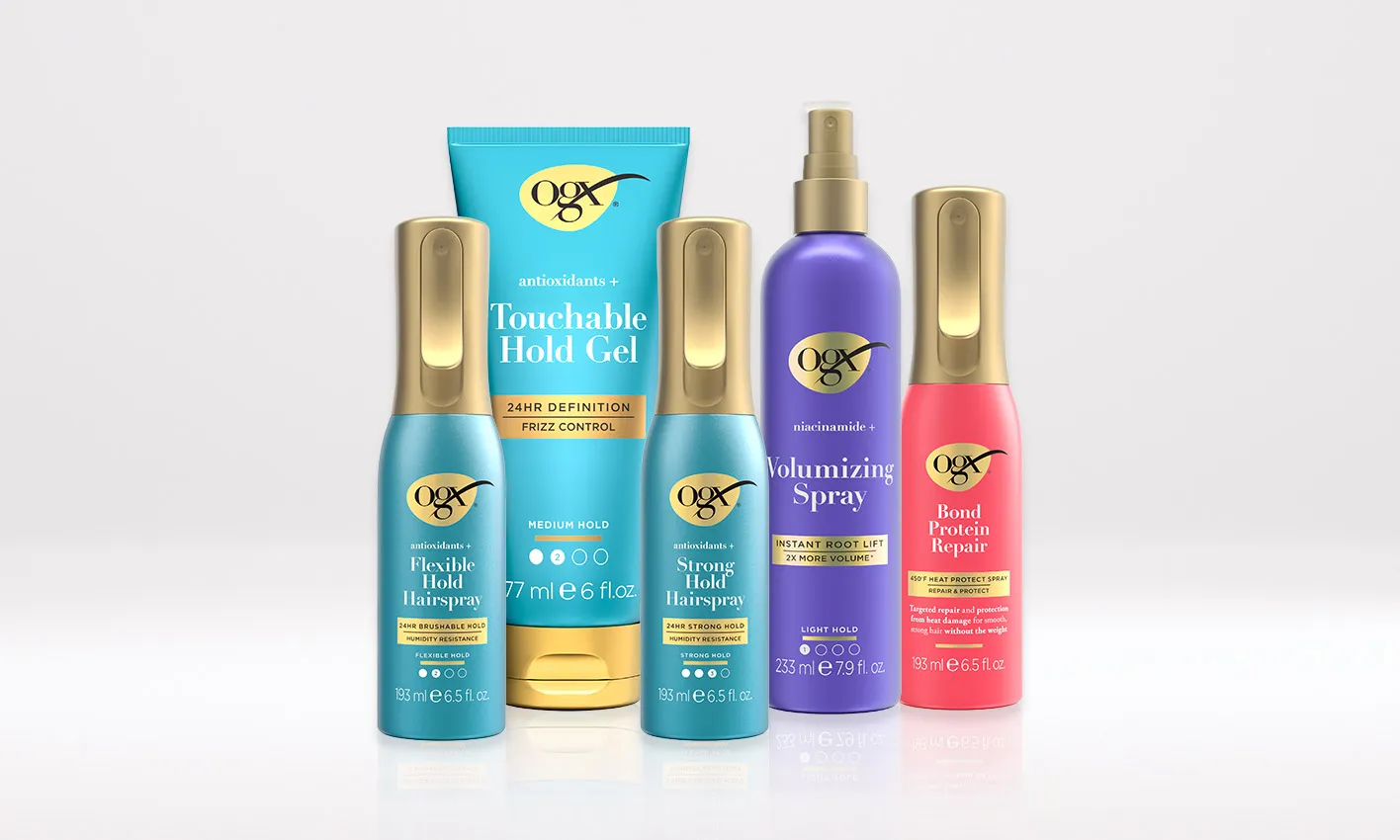 Image Displaying OGX Beauty Styler Products