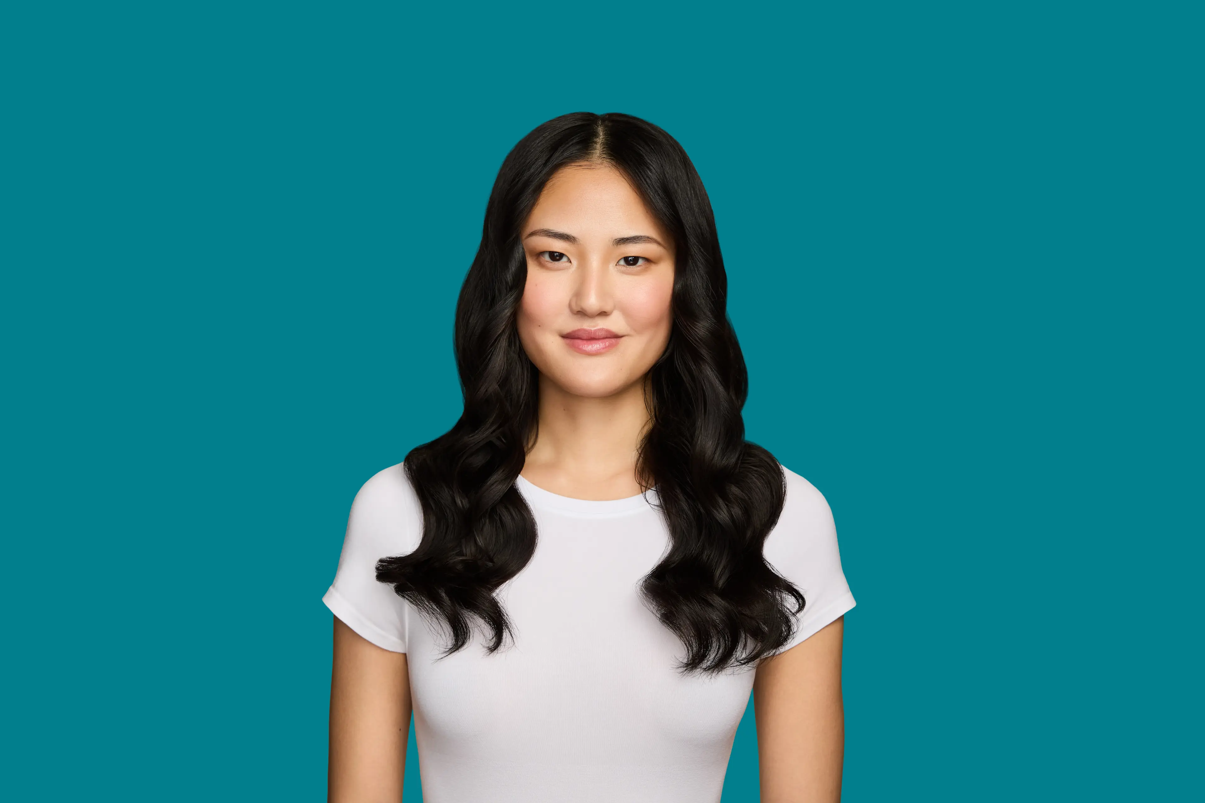 Smiling Woman with healthy hair and healed split ends