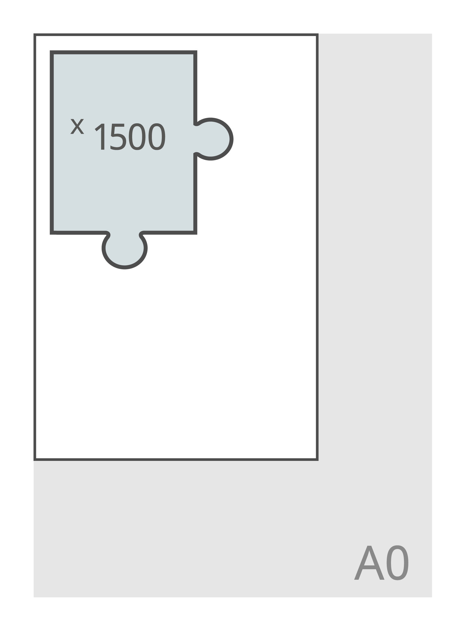 60 x 90 cm Carton (1500 pièces)