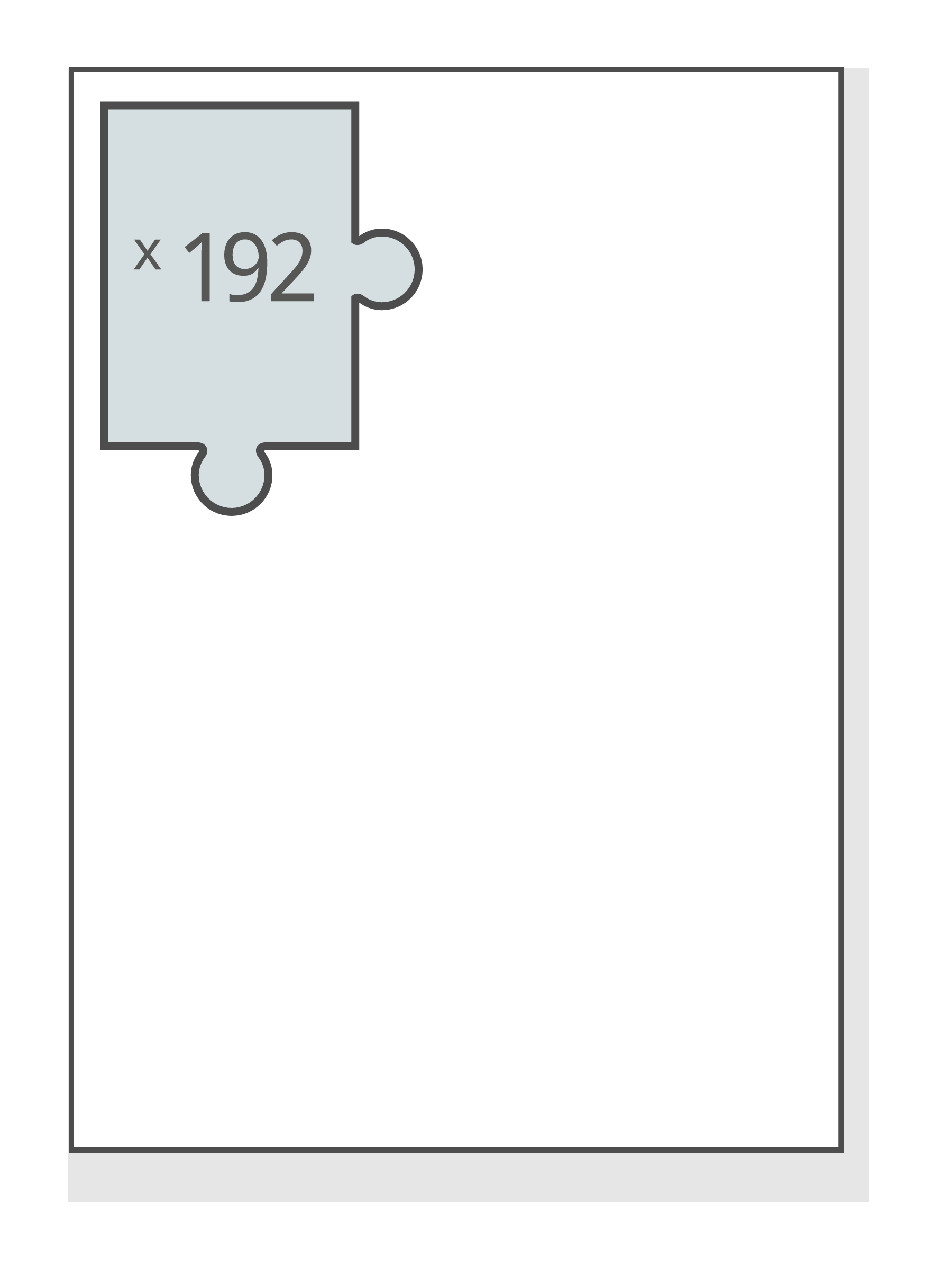 28.5 x 40 cm Carton (192 pièces)