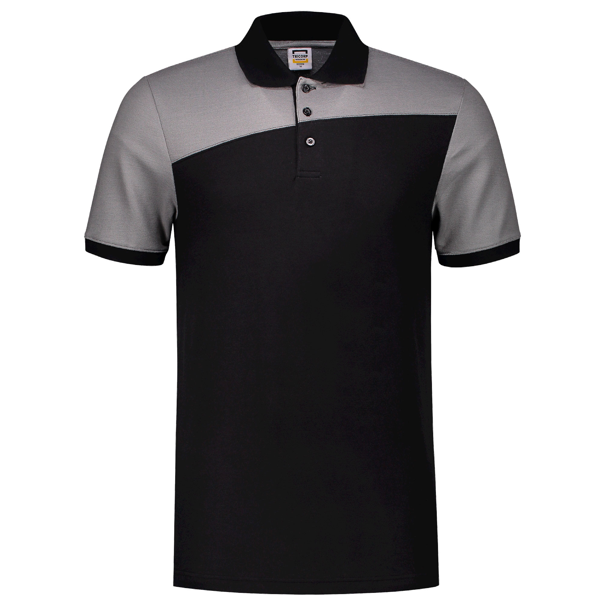 polo-bicolor-naden black-grey