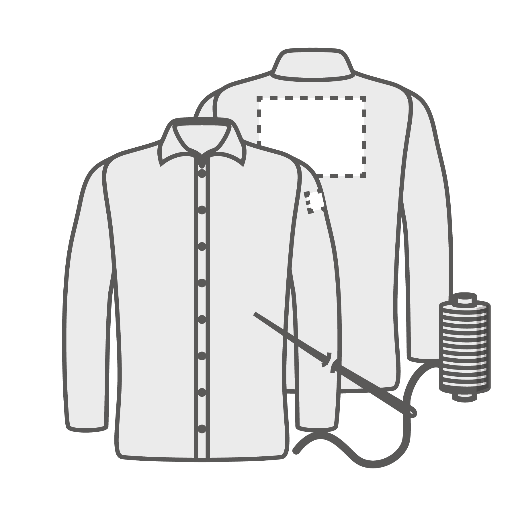 Manche gauche et épaules (8x4 cm)(20x15 cm) Broderie