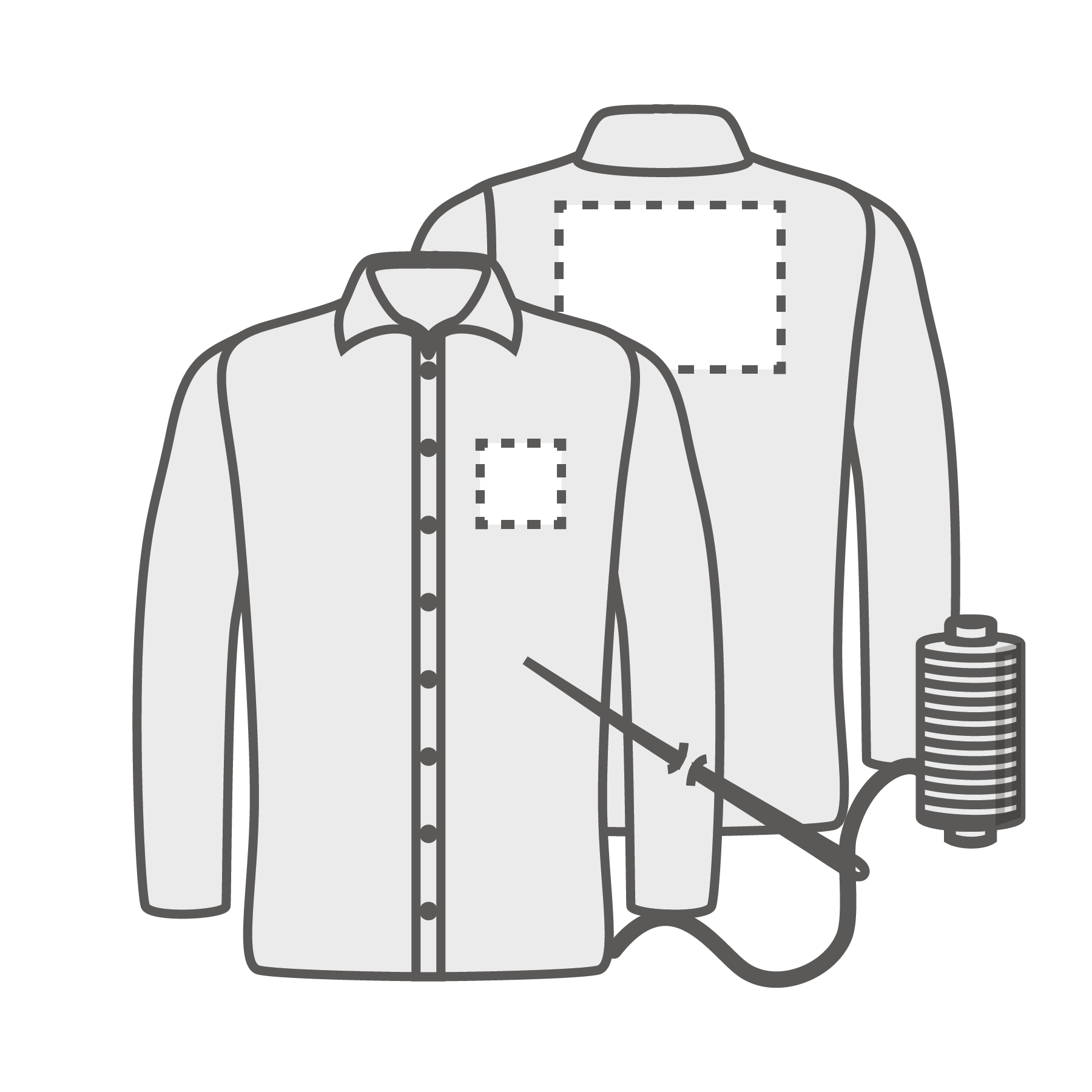 Left Chest And Shoulders (10x10cm)(20x15cm) Embroided