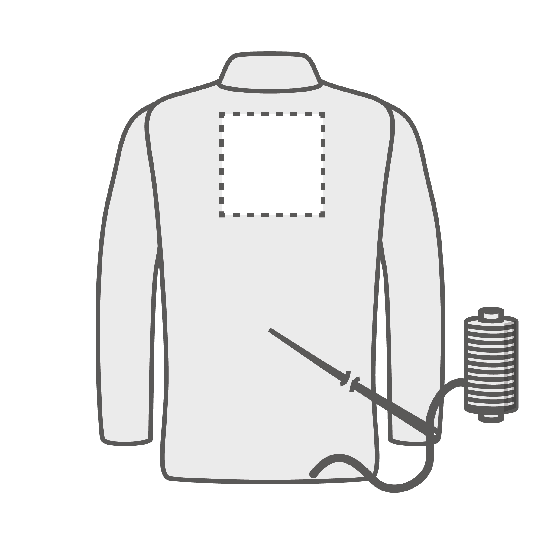 Dos (15x15 cm) Broderie