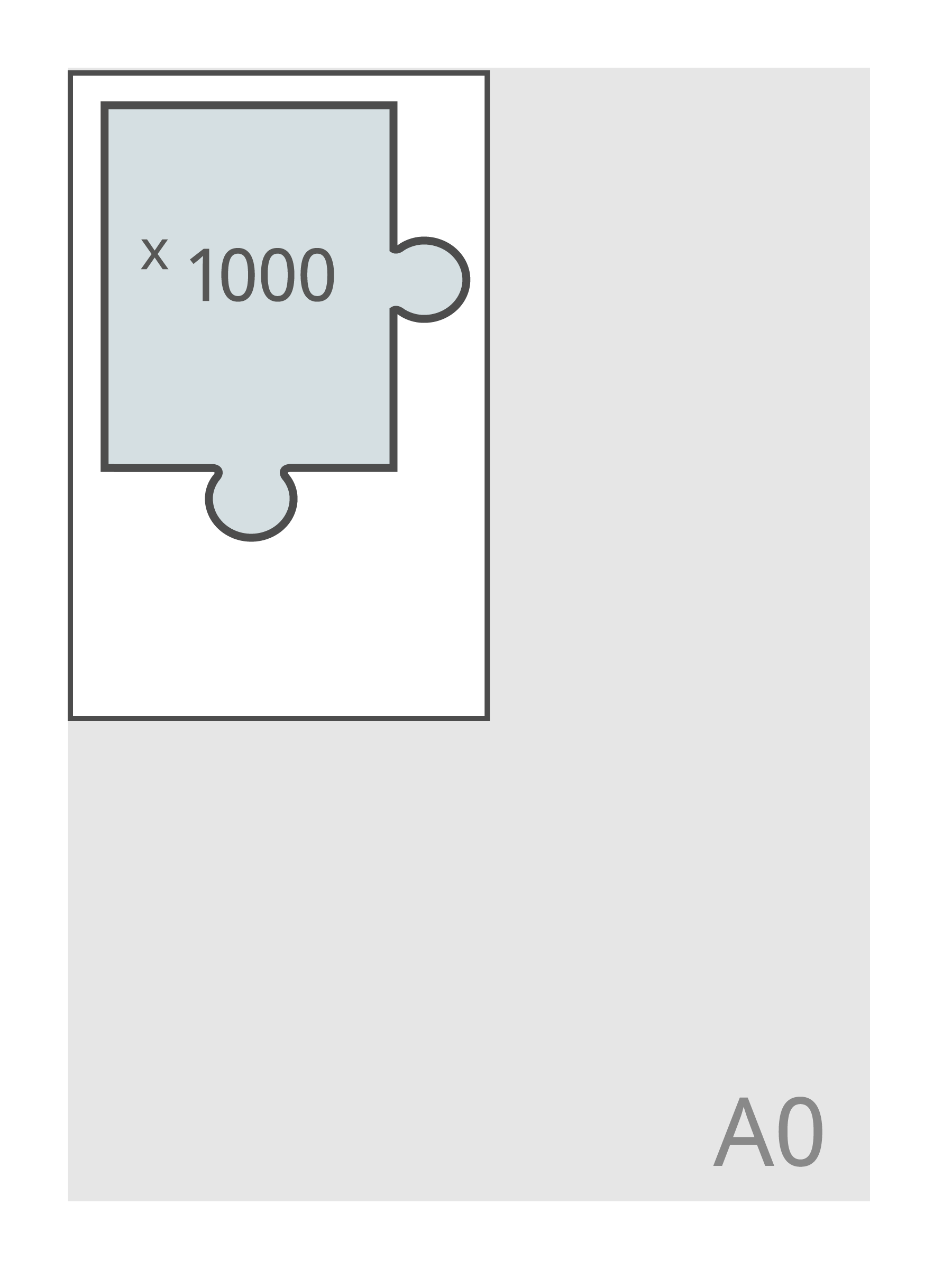 44 x 68 cm Carton (1000 pièces)