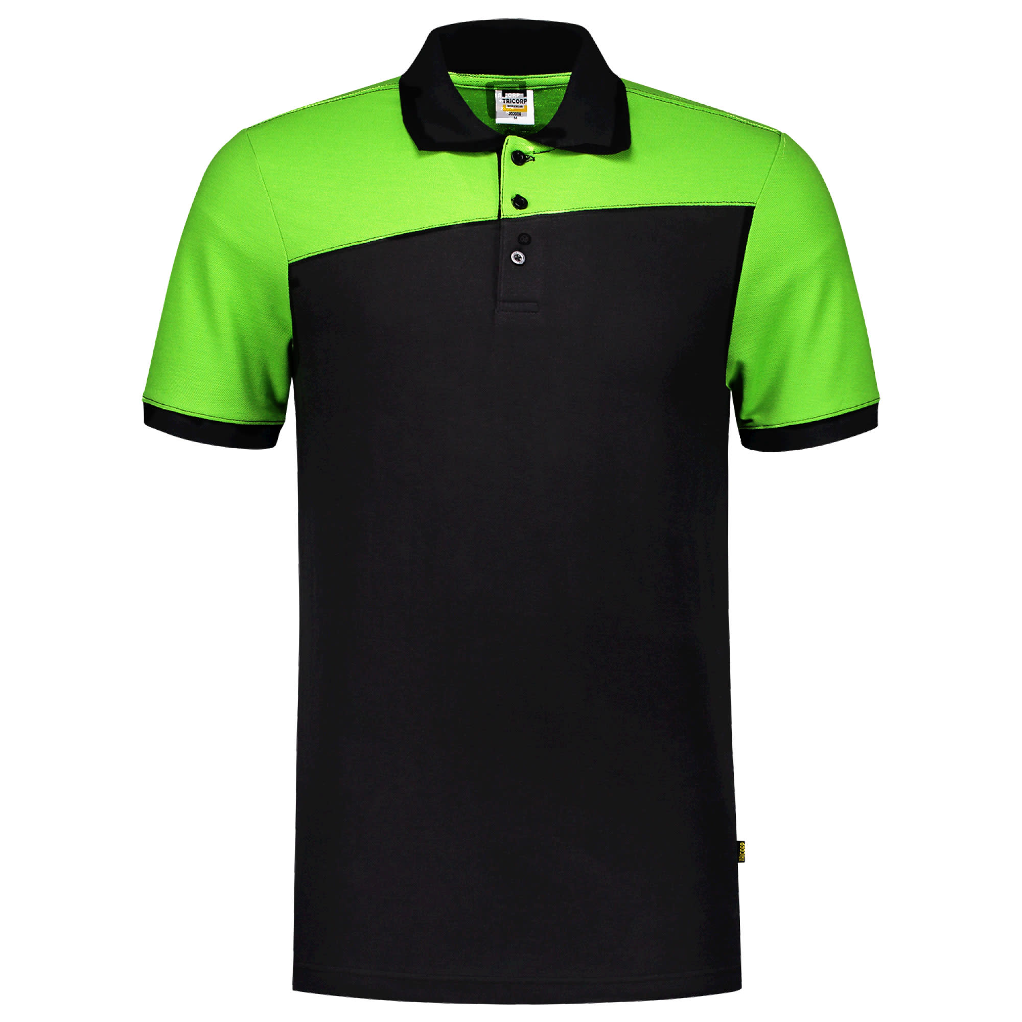 polo-bicolor-naden black-lime