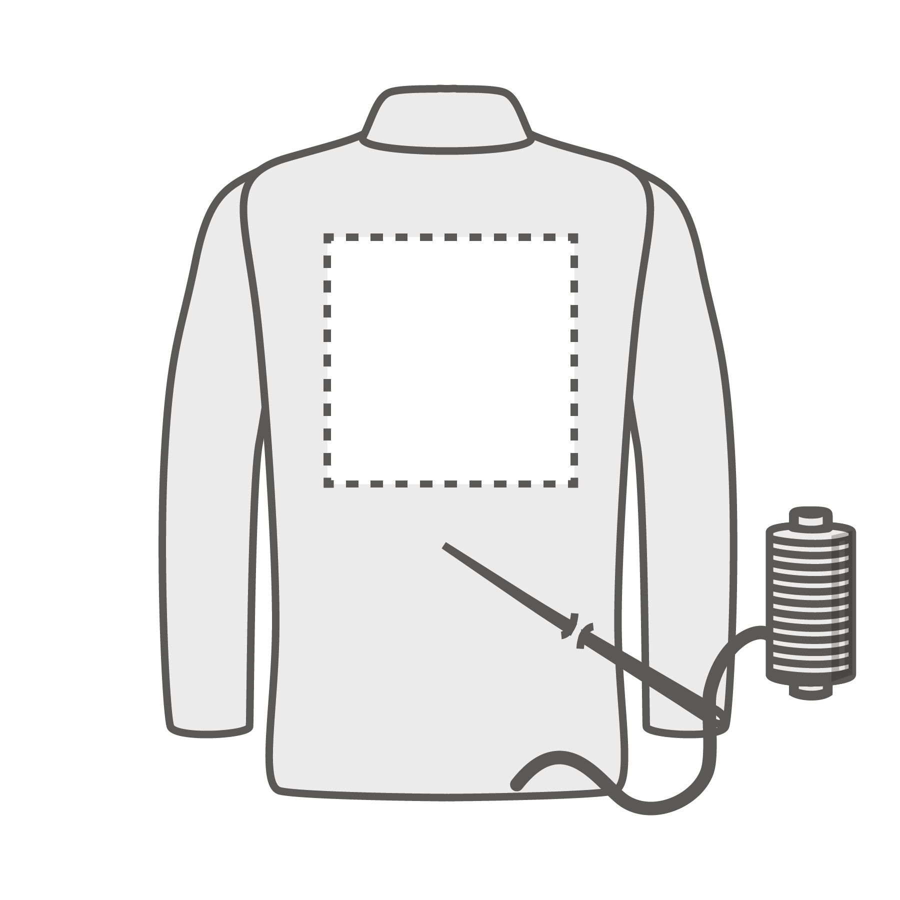 Dos (25x25 cm) Broderie