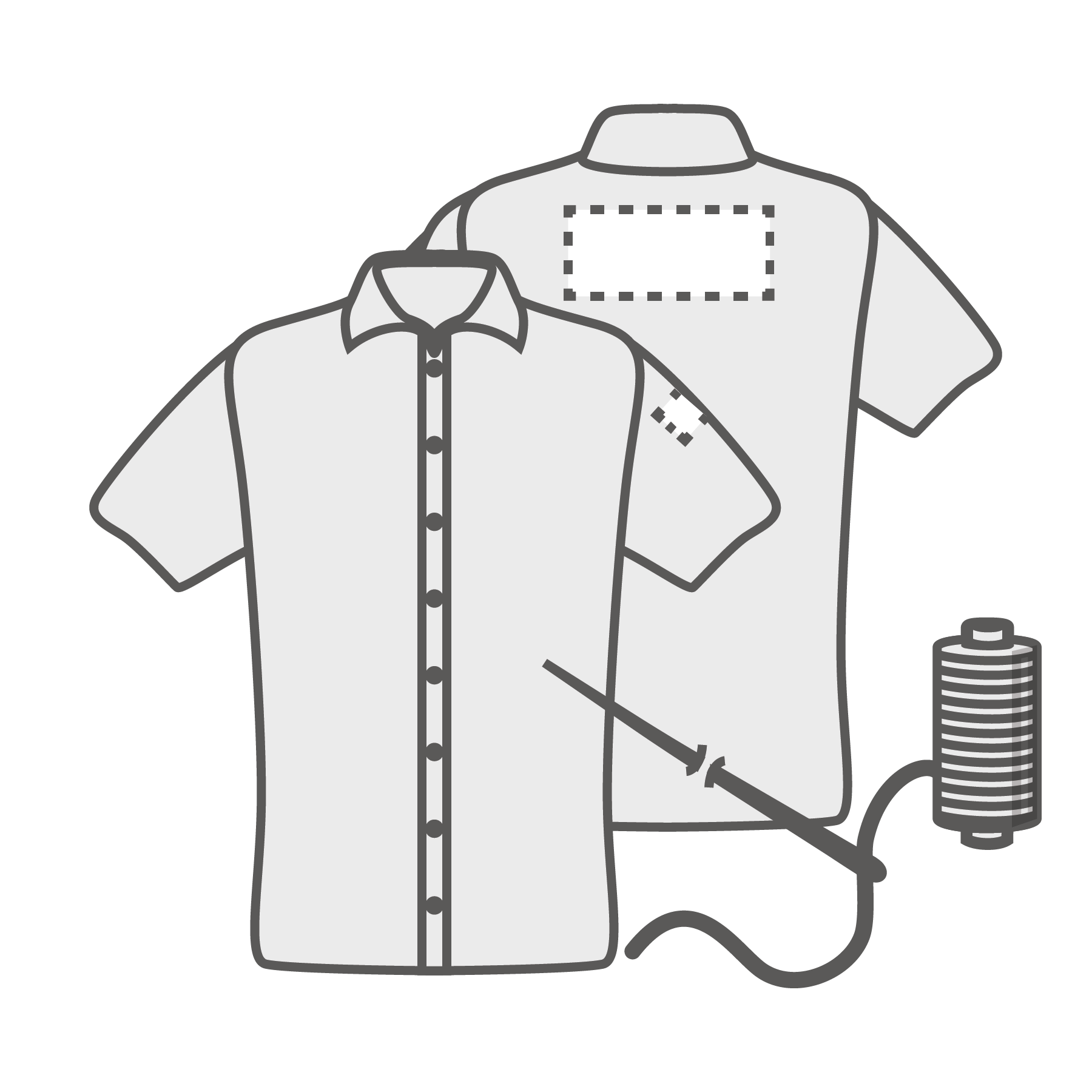 Manche gauche et dos (8x4 cm)(16x12 cm) Broderie