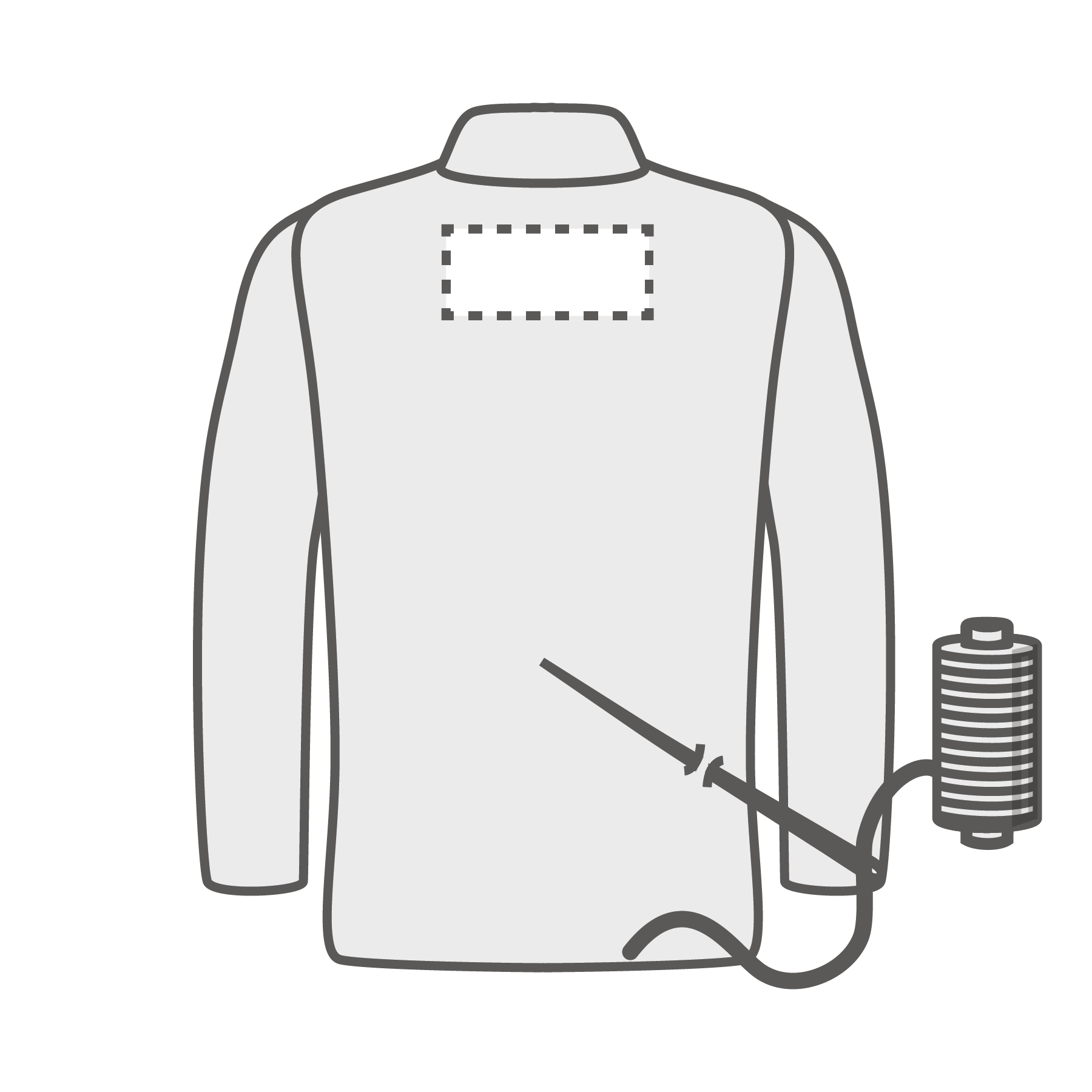 Dos (16x12 cm) Broderie