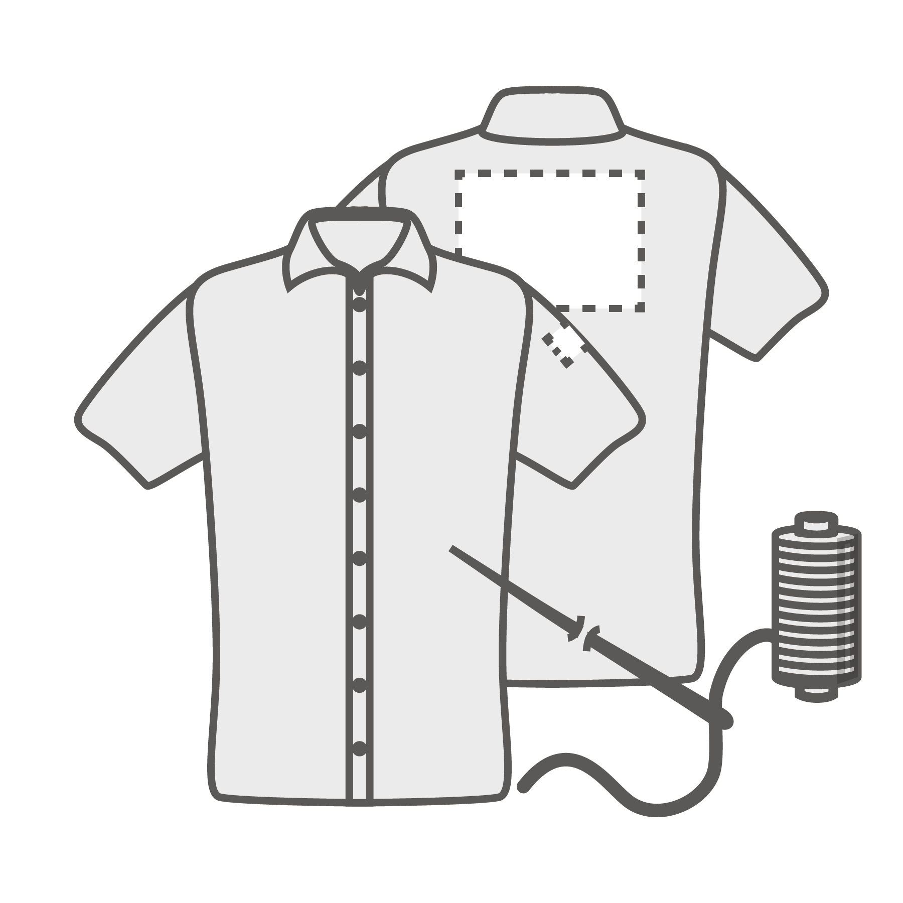 Manche gauche et dos (8x4 cm)(20x15 cm) Broderie