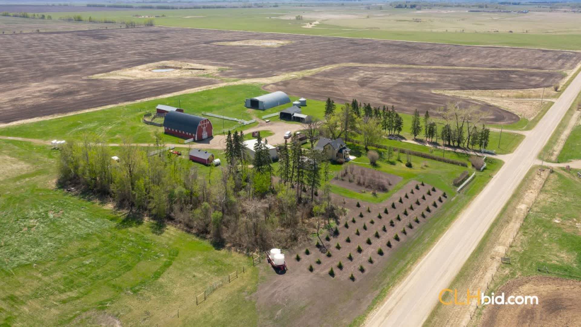 View from above of Valley Crest Heritage Farms