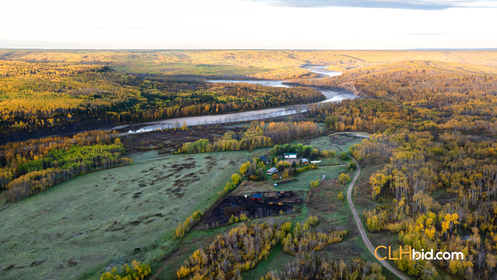 View from above of Smoky River Outpost