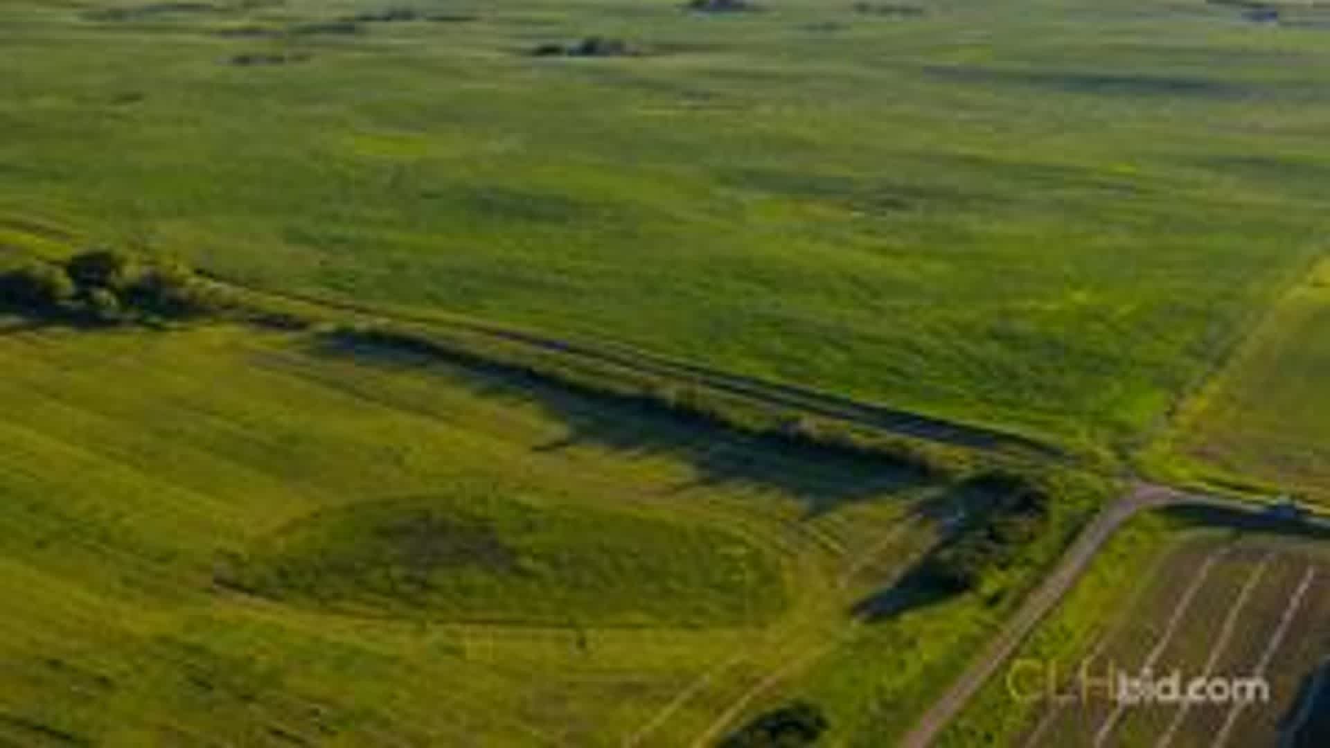 View from above of Machell Farm