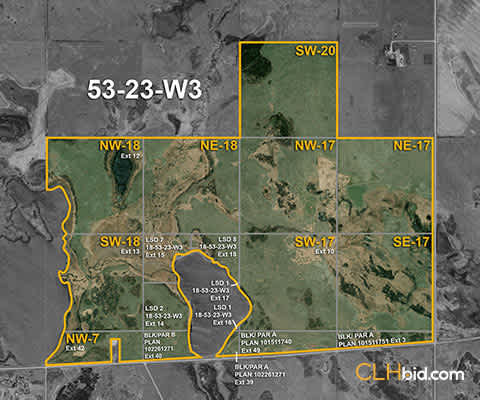 Map of Paradise Hill Bison Ranch