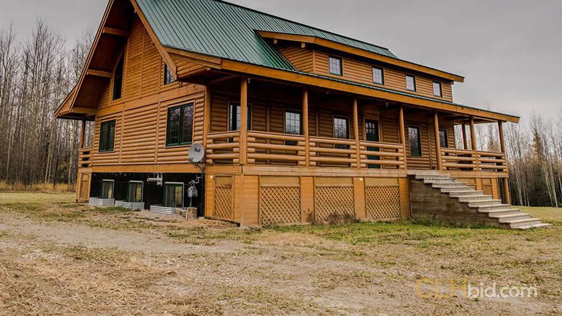 View from above of Nojack Log Home
