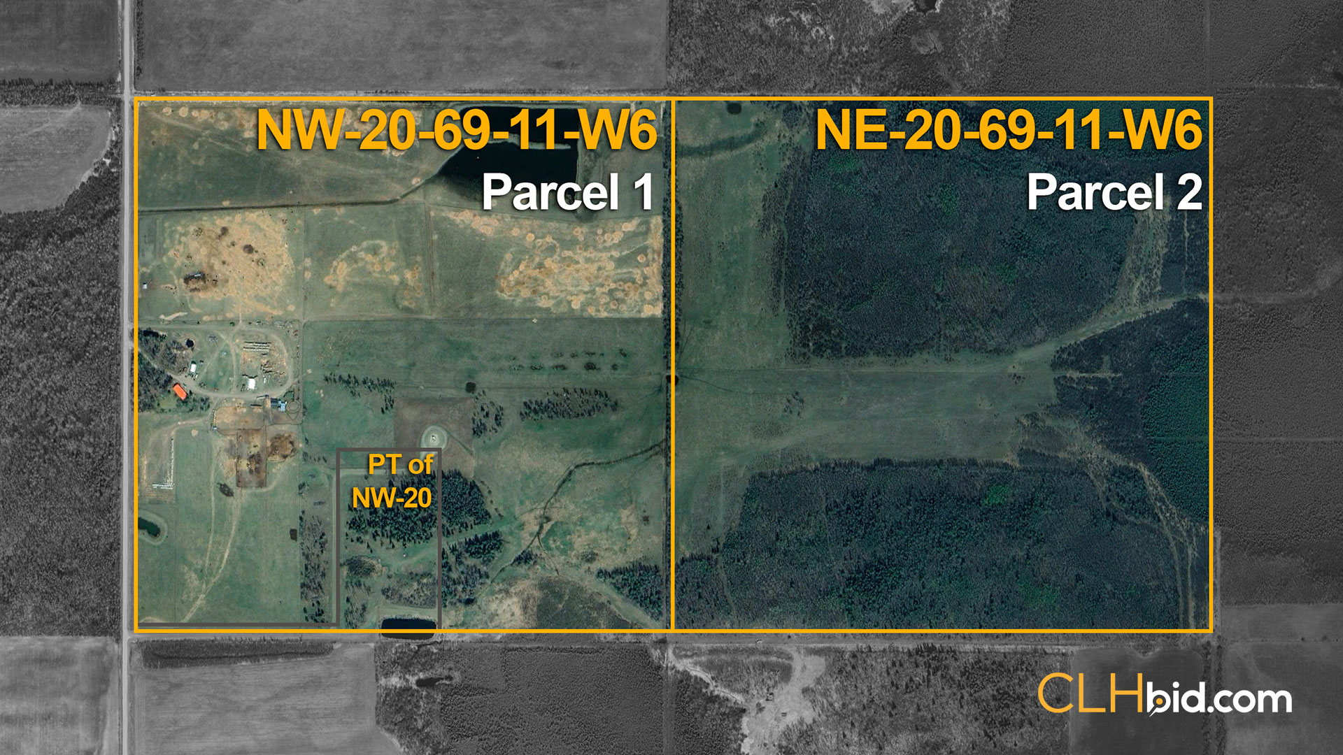 View from above of Peace Country Rancher