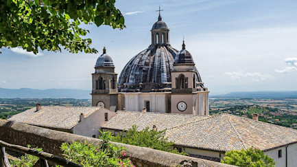Vito Palumbo blickt auf die Rebflächen der Tenuta Bocca di Lupo