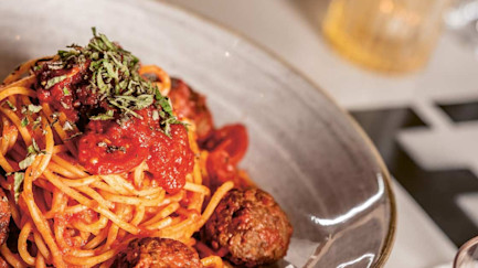 Spaghetti mit Meatballs und dazu einen Cum Laude