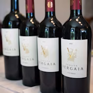 Flaschen mit verschiedenen Jahrgängen Vergaia