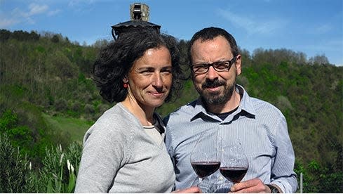 Veruska Eluci und Claudio Fiore vom Weingut Balìa di Zola