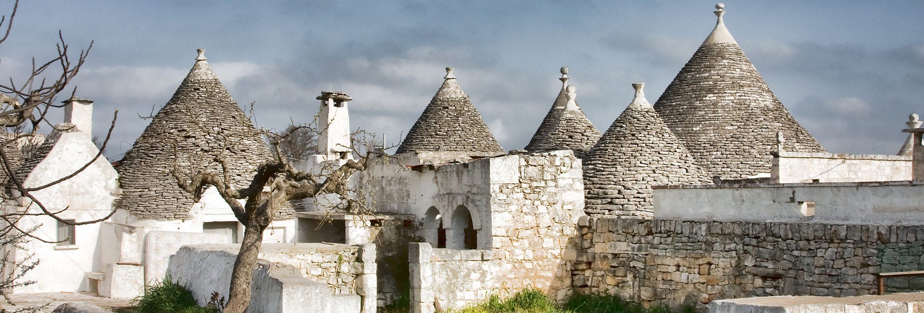 Typische weisse Häuser in Apulien