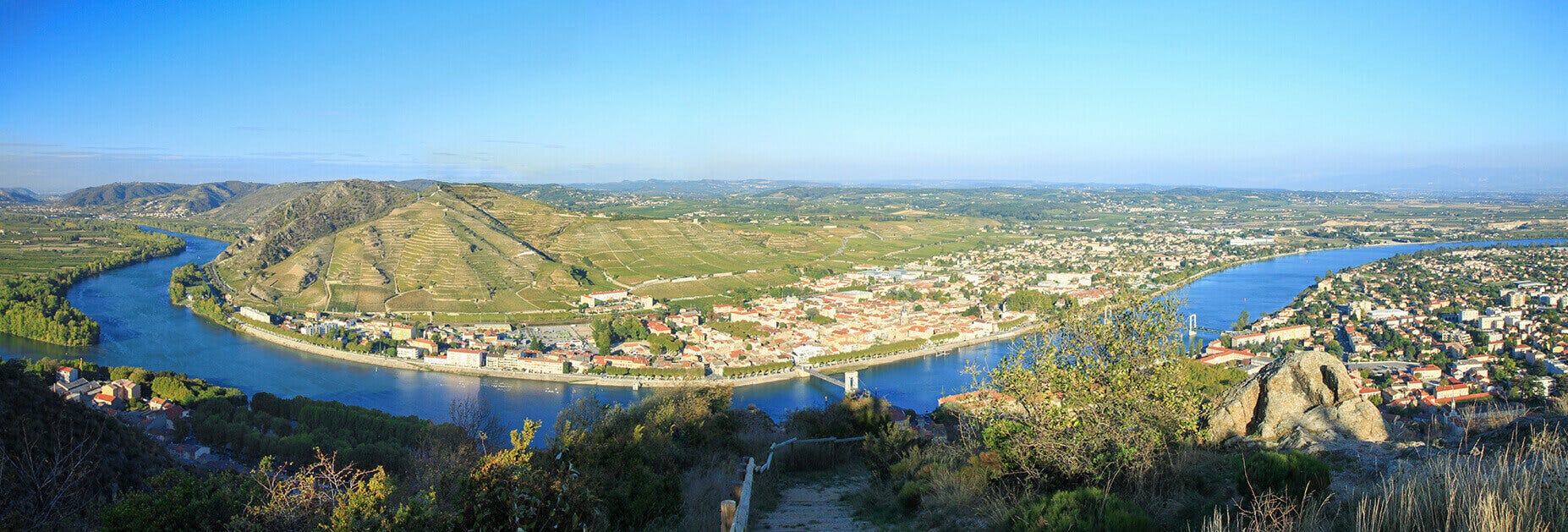 Wunderschöner Blick über das Rhônetal