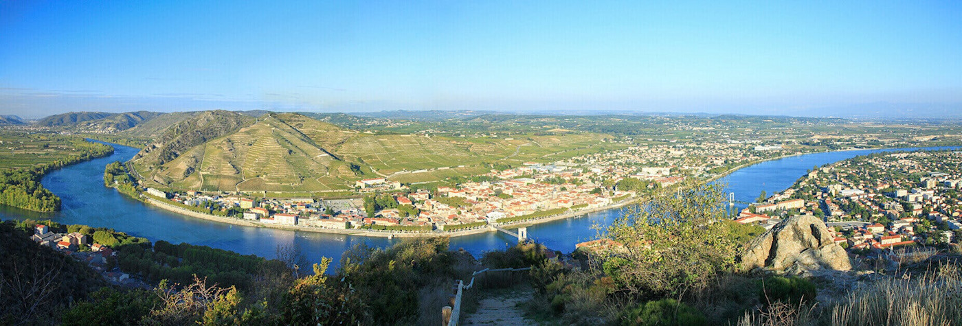 Wunderschöner Blick über das Rhônetal