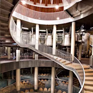 Fantastischer Bau einer Treppe in den Weinkeller auf dem Weingut Le Mortelle, welches zur Familiendynastie Antinori gehört